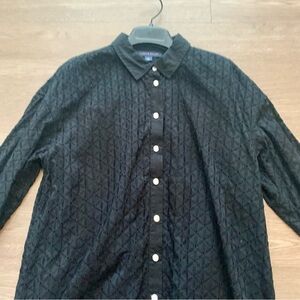 Tommy Hilfiger Black Taos Eyelet Shirtdress